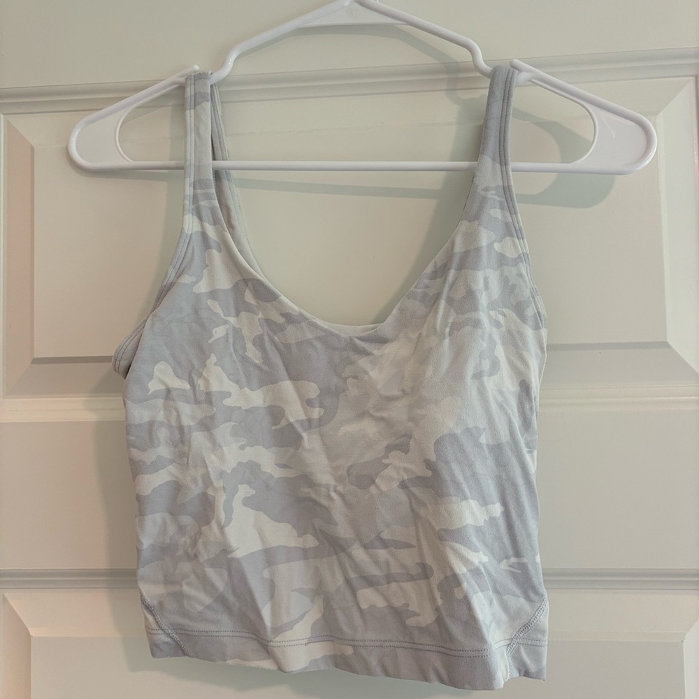 Lululemon Athletica Gray Camo Tank Top